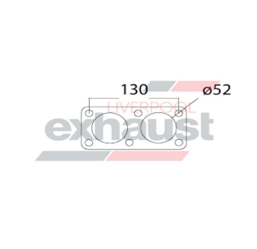 Hurricane - 6 Bolt Flange With 52mm 2 Ports
