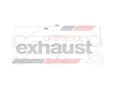 Hurricane - Chevrolet Small Block Big Port Double Flanges - 2â€ - 307 - 400 8 Cyl Head