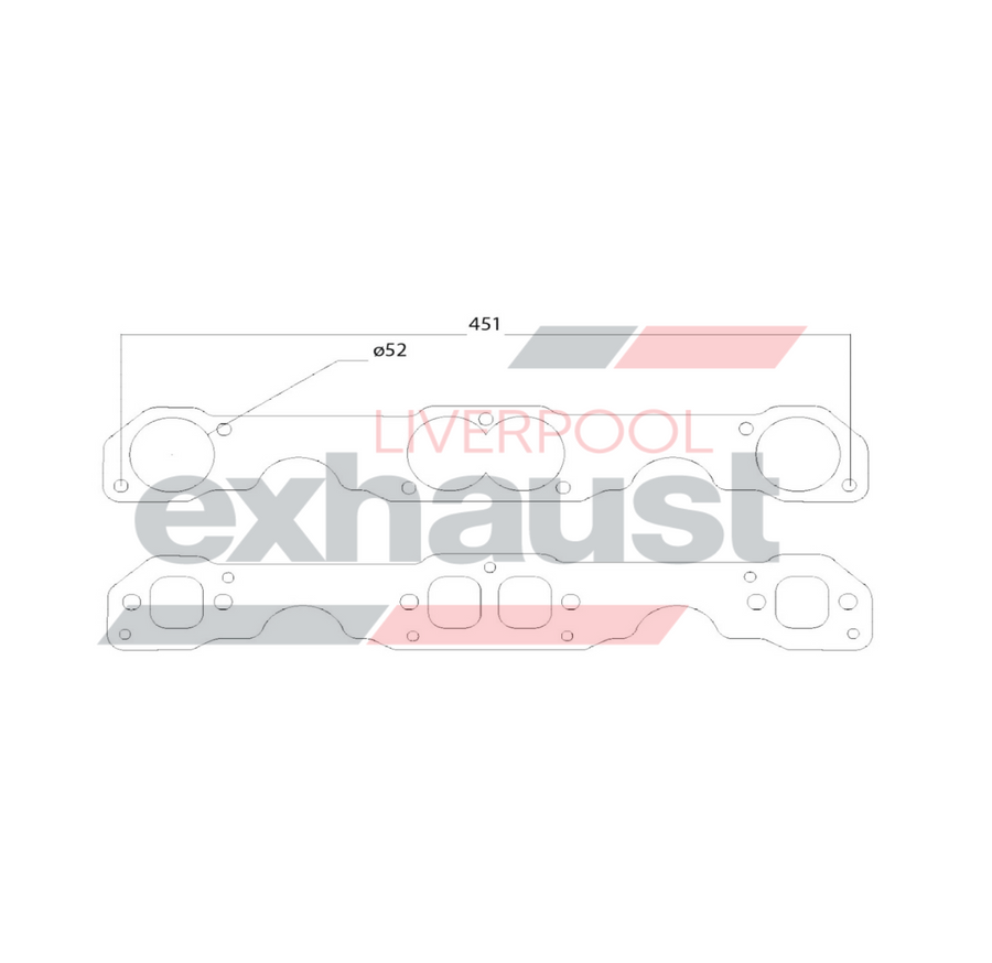 Hurricane - Chevrolet Small Block Big Port Double Flanges - 2â€ - 307 - 400 8 Cyl Head