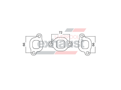 Hurricane - Daihatsu Diesel 3 Port Dl 4 Cyl Head Flange