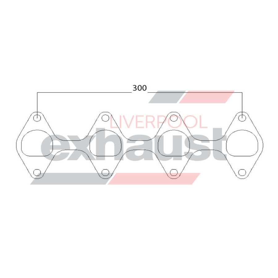 Hurricane - Ford BA V8 220 3V 8 Cyl Head Flange