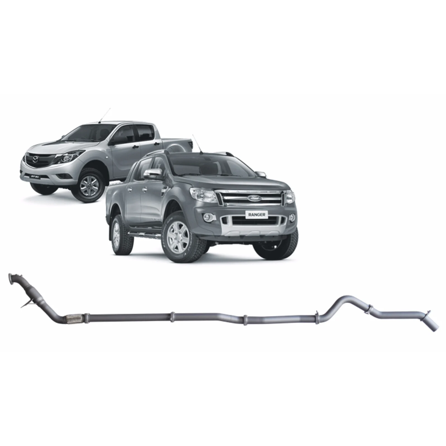 Redback - 4x4 Extreme Duty Exhaust for Ford Ranger (01/2011 - 09/2016), Mazda BT-50 (11/2011 - 06/2016)