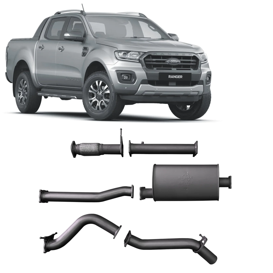 Redback - 4x4 Extreme Duty Exhaust for Ford Ranger 2.0L Bi-Turbo (10/2018 - 05/2022)