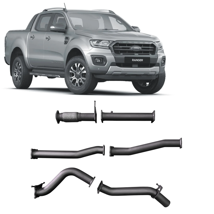 Redback - 4x4 Extreme Duty Exhaust for Ford Ranger 2.0L Bi-Turbo (10/2018 - 05/2022)