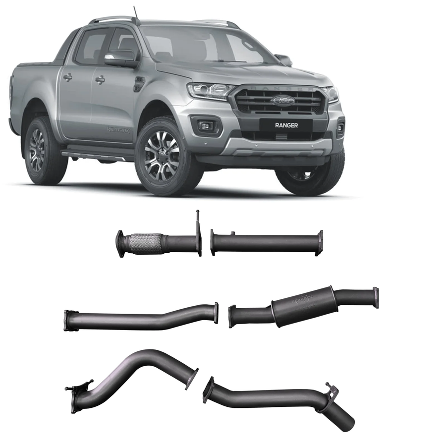 Redback - 4x4 Extreme Duty Exhaust for Ford Ranger 2.0L Bi-Turbo (10/2018 - 05/2022)