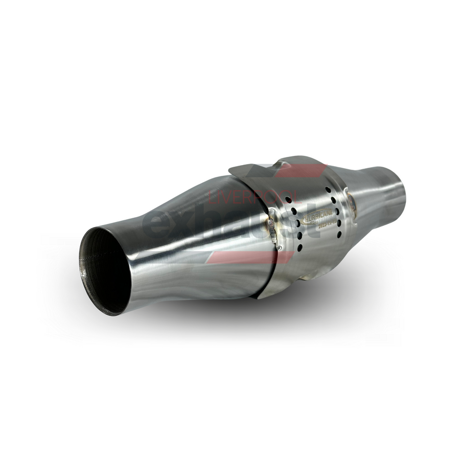 Hurricane - 2.5” Inlet X 4.00” Body X 13.5” Length X 200 CPSI Metallic Catalytic Converter
