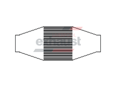 Hurricane - 2.5” Inlet X 4.5” Body X 13.5” Length X 200 CPSI 4.0” Substrate Length Metallic Catalytic Converter