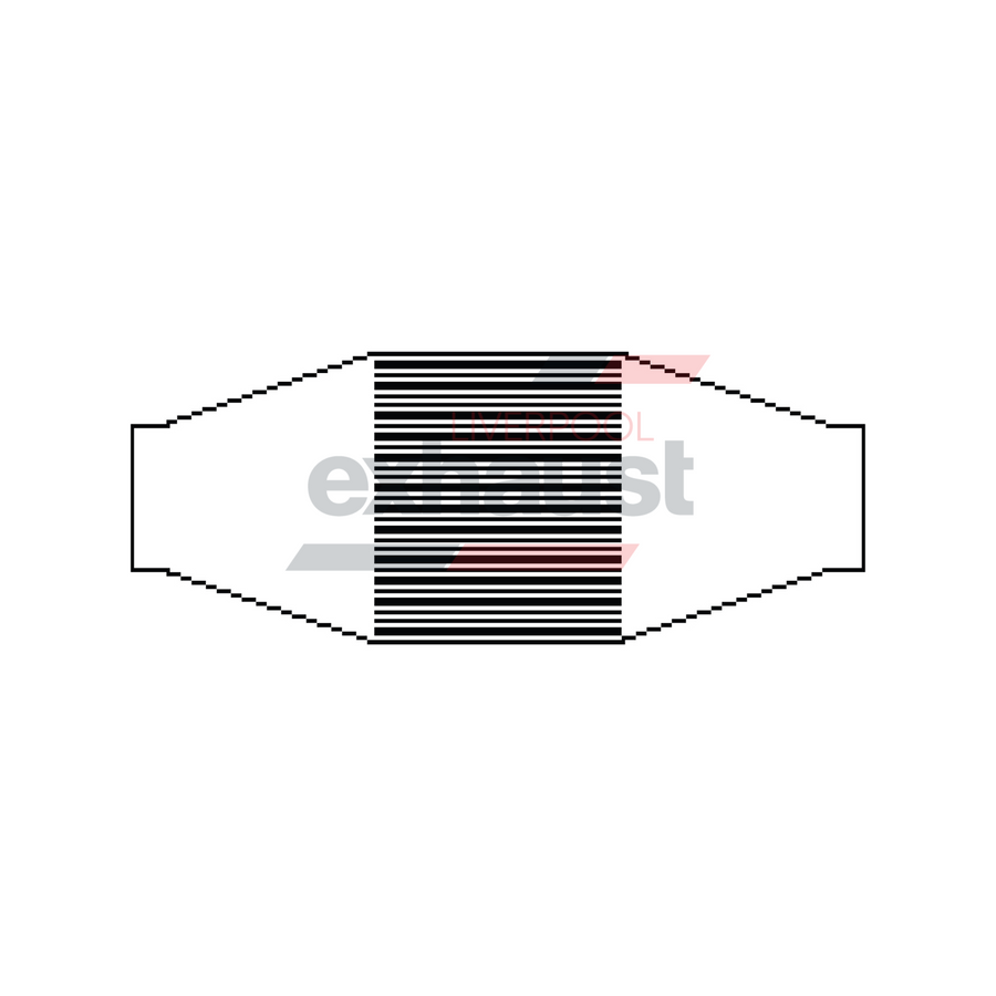Hurricane - 2.5” Inlet X 4.5” Body X 13.5” Length X 400 CPSI 4.0” Substrate Length Metallic Catalytic Converter