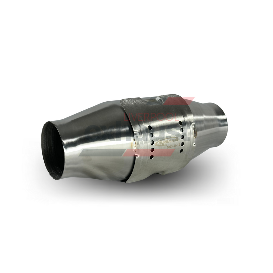 Hurricane - 3.0” Inlet X 4.5” Body X 13.5” Length X 200 CPSI 4.0” Substrate Length Metallic Catalytic Converter