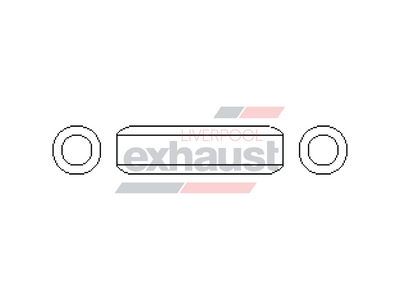 Hurricane - 3.5’ Round 2.5”x14” Centre Centre Performance Tube Stainless Hotdog Muffler