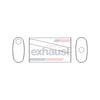 Hurricane - 255x120 Oval 3”x16” Offset Centre Straight Through Stainless Muffler