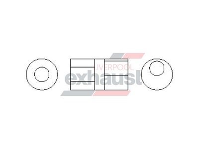Hurricane - 6.5” Round 2.5”x12” Offset Centre Open Chambered Stainless Resonator Muffler