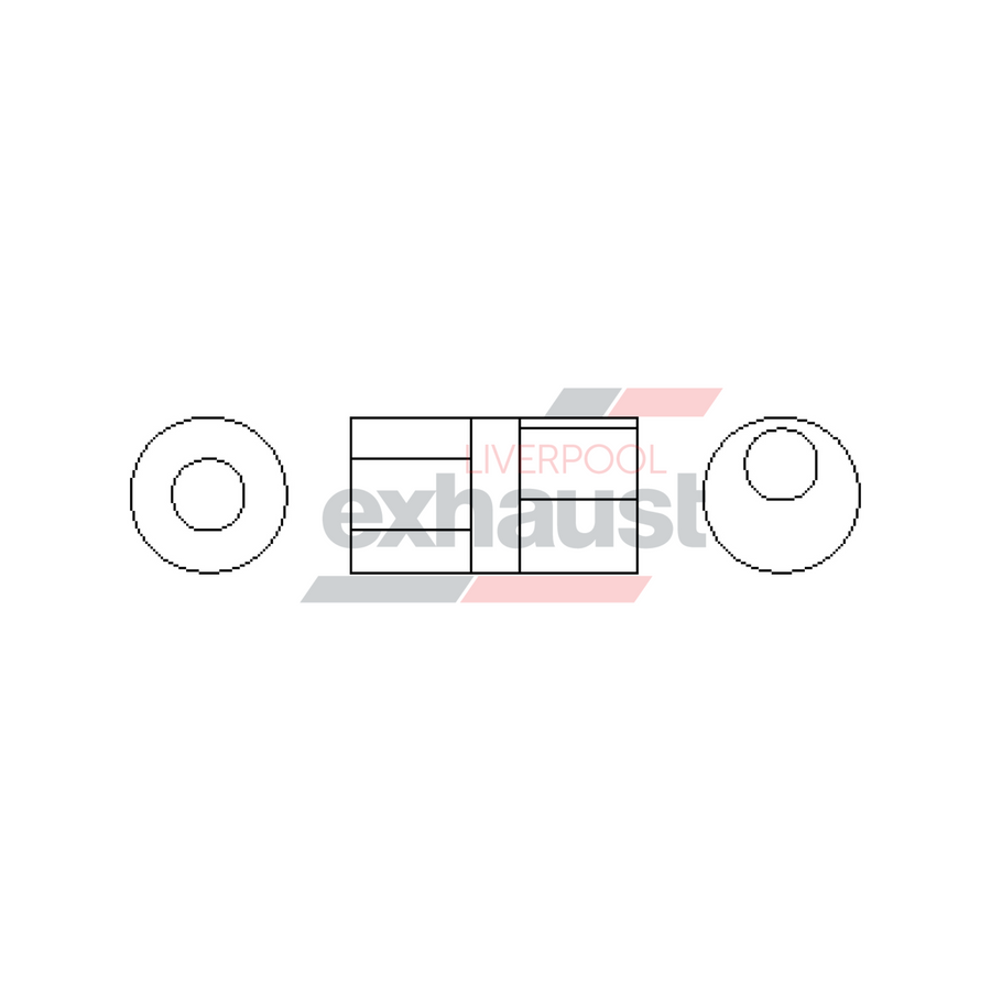 Hurricane - 6.5” Round 3”x12” Offset Centre Open Chambered Stainless Resonator Muffler