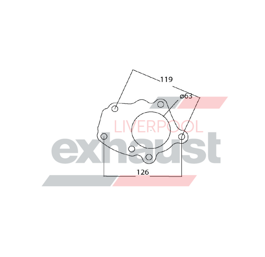 Hurricane - Holden VL Turbo Rear Twin Port Flange