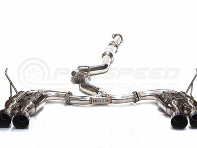 Invidia - R400 Cat Back Exhaust w/Ti Straight Cut Tips - Subaru WRX 11-14/STI 08-14 (Hatch)