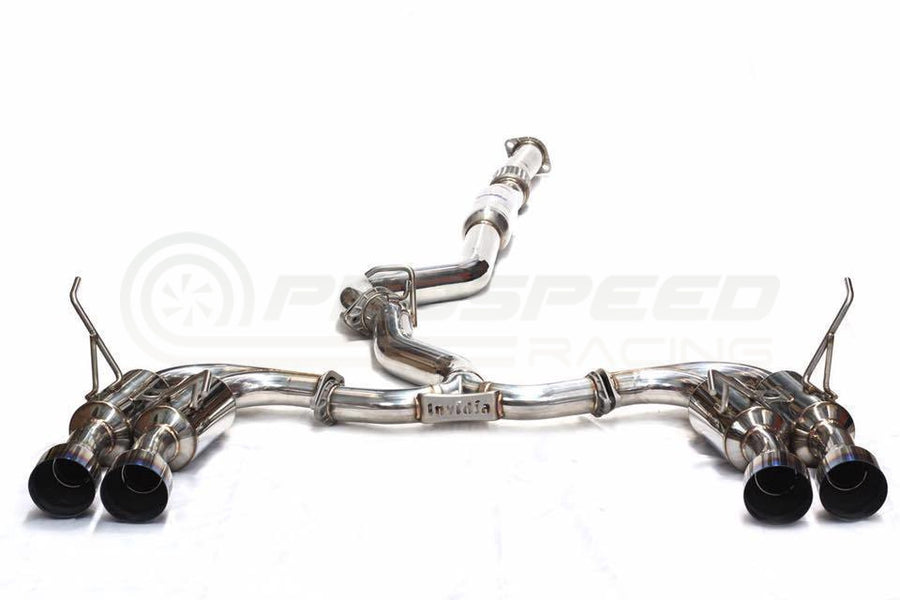 Invidia - R400 Cat Back Exhaust w/Ti Straight Cut Tips - Subaru WRX 11-14/STI 08-14 (Hatch)