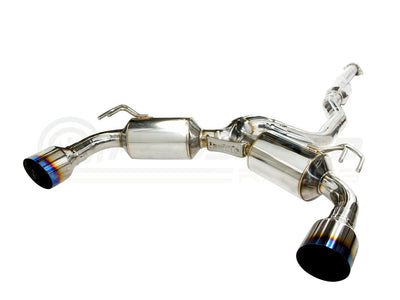 Invidia - Dual N1 Cat Back Exhaust w/Ti Straight Cut Tips - Mitsubishi Evo X CZ4A