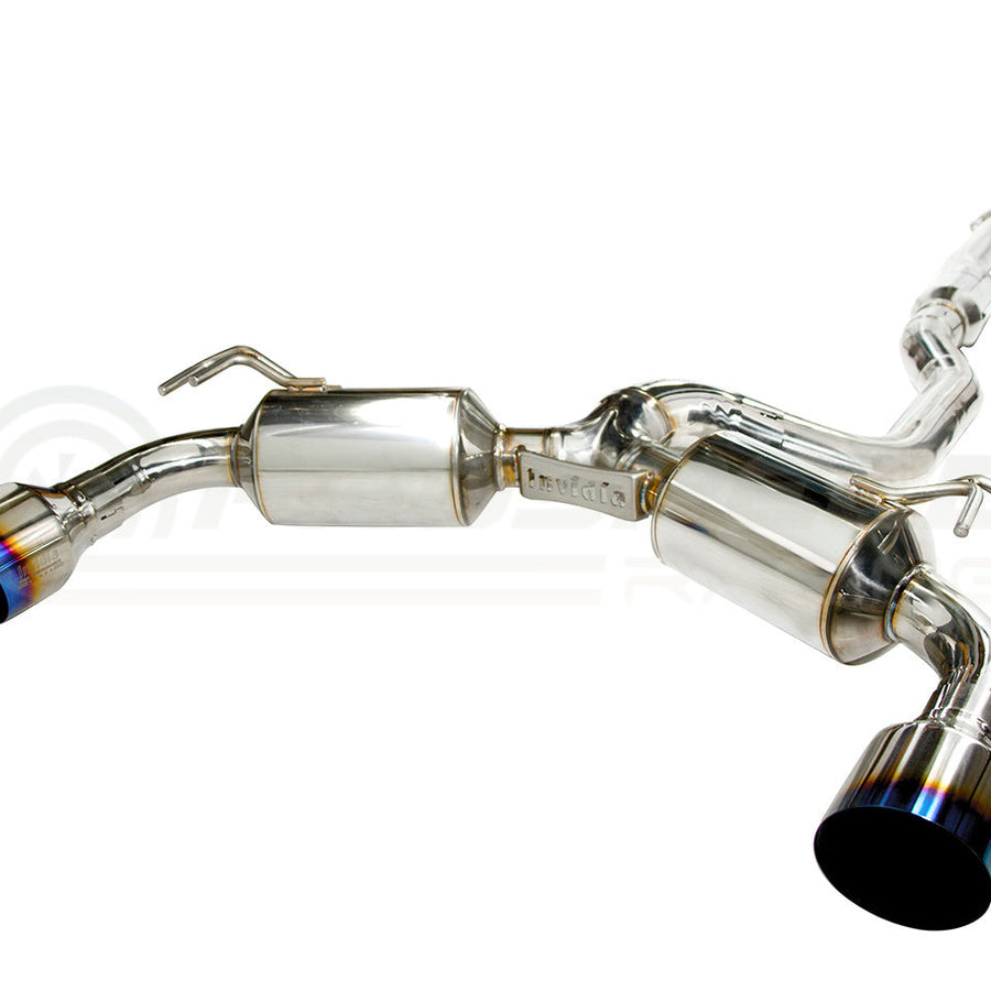 Invidia - Dual N1 Cat Back Exhaust w/Ti Straight Cut Tips - Mitsubishi Evo X CZ4A