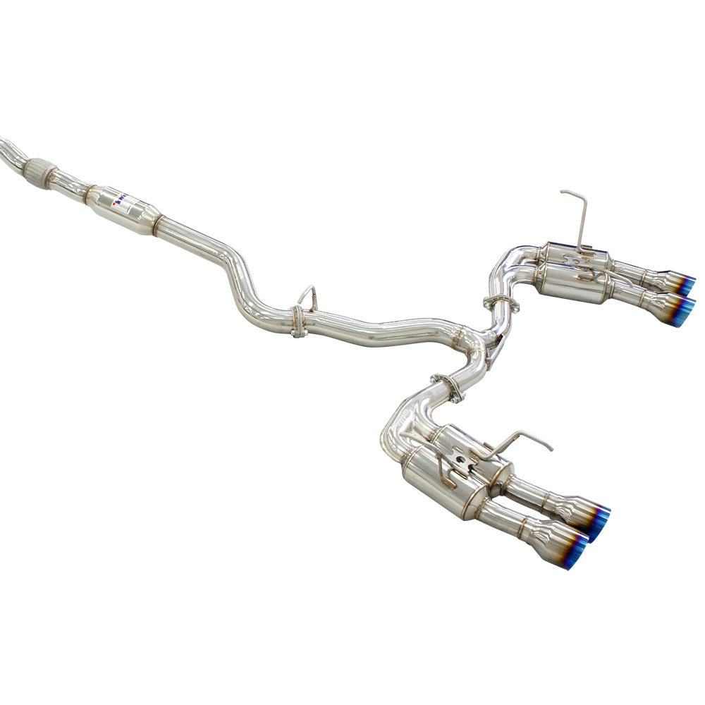 Invidia - R400 Cat Back Exhaust w/Ti Straight Cut Tips - Subaru WRX/ST ...