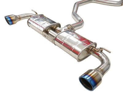 Invidia - R400 Cat Back Exhaust w/Round Ti Tips - VW Golf GTI Mk7.5