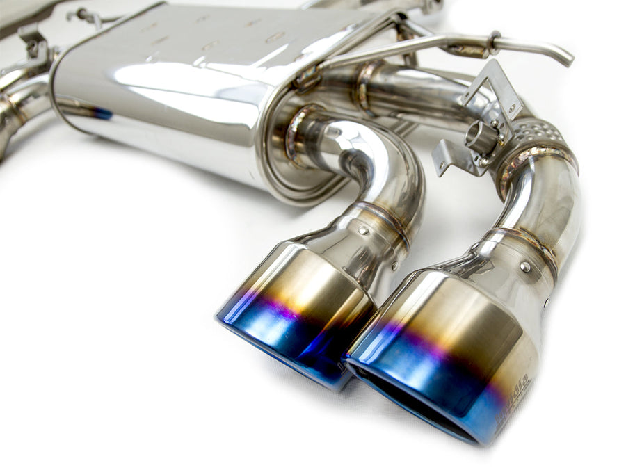 Invidia - Q300 Valved Catback Exhaust w/Round Ti Rolled Tips - VW Golf R Mk7.5