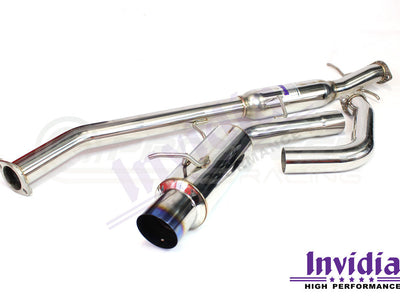 Invidia - N1 Cat Back Exhaust w/Ti Tip - Mitsubishi Evo 4-6 CP9A (Inc TME)