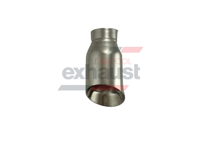 Hurricane - Stainless Steel Angle Cut Doubled Wall 64mm x 89mm x 170mm Exhaust Tip