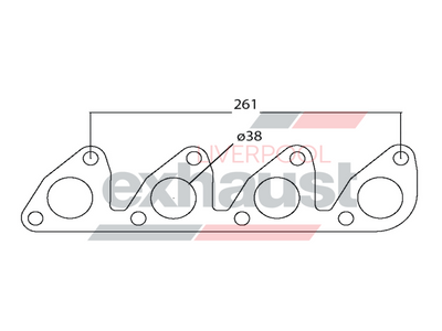 Hurricane - Mitsubishi Chrysler Galant Round Port 4 Cyl Head Flange