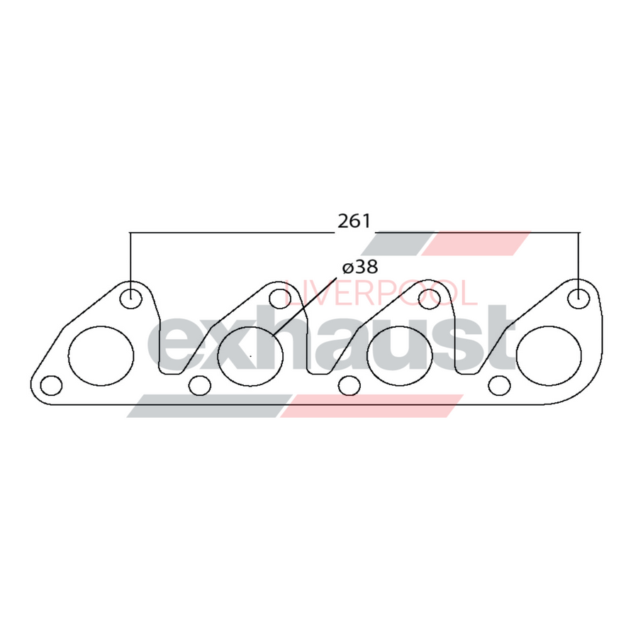 Hurricane - Mitsubishi Chrysler Galant Round Port 4 Cyl Head Flange