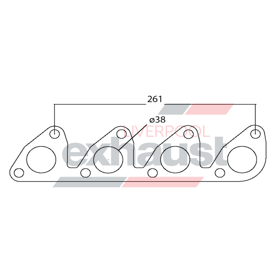 Hurricane - Mitsubishi Chrysler Galant Round Port 4 Cyl Head Flange