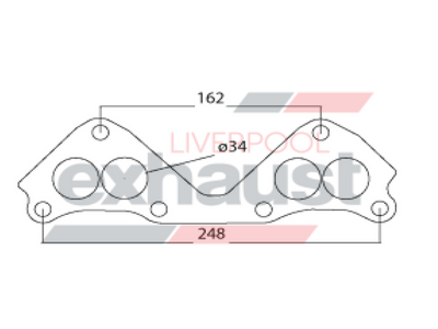 Hurricane - Mitsubishi Round Port 4G15 4 Cyl Head Flange