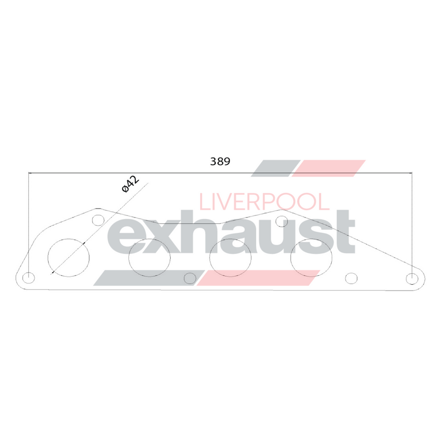 Hurricane - Mitsubishi Mivec 41mm Primary 4G69 4 Cyl Head Flange