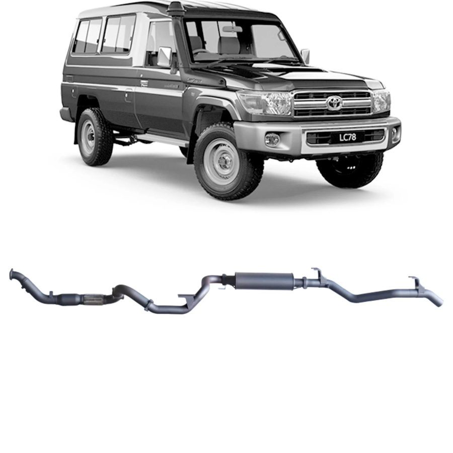 Redback - 4x4 Extreme Duty Exhaust for Toyota Landcruiser 78 Series Troop Carrier (03/2007 - 10/2016)
