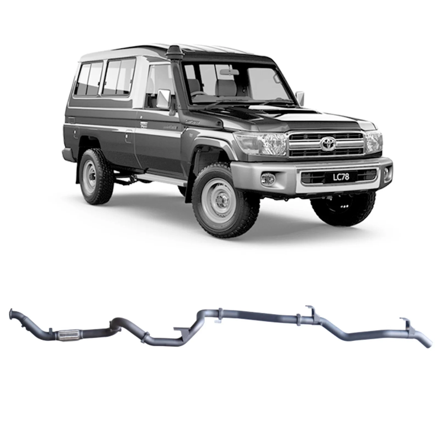 Redback - 4x4 Extreme Duty Exhaust for Toyota Landcruiser 78 Series Troop Carrier (03/2007 - 10/2016)