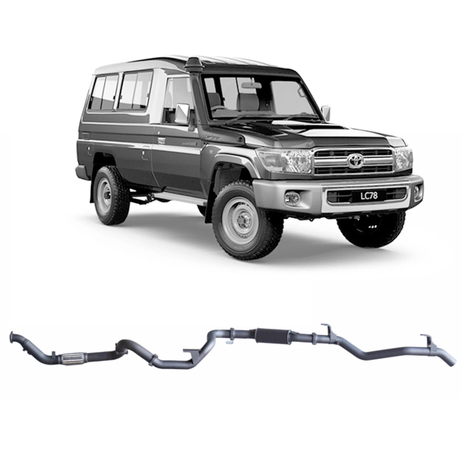 Redback - 4x4 Extreme Duty Exhaust for Toyota Landcruiser 78 Series Troop Carrier (03/2007 - 10/2016)