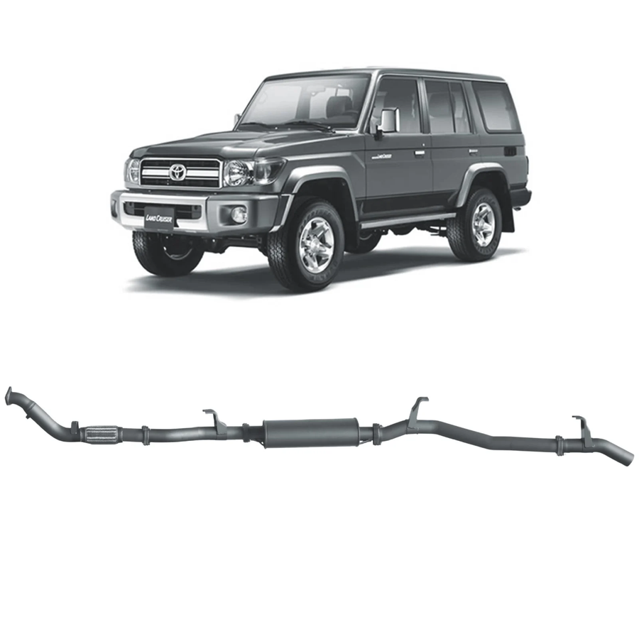Redback - 4x4 Extreme Duty Exhaust for Toyota Landcruiser 76 Series Wagon (03/2007 - 10/2016)