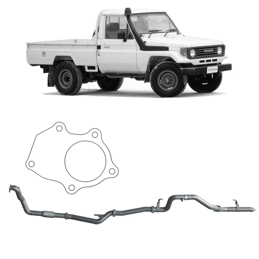 Redback - 4x4 Extreme Duty Exhaust for Toyota Landcruiser 75/78 Series 4.2L 1HZ (01/1990 - 09/1999)