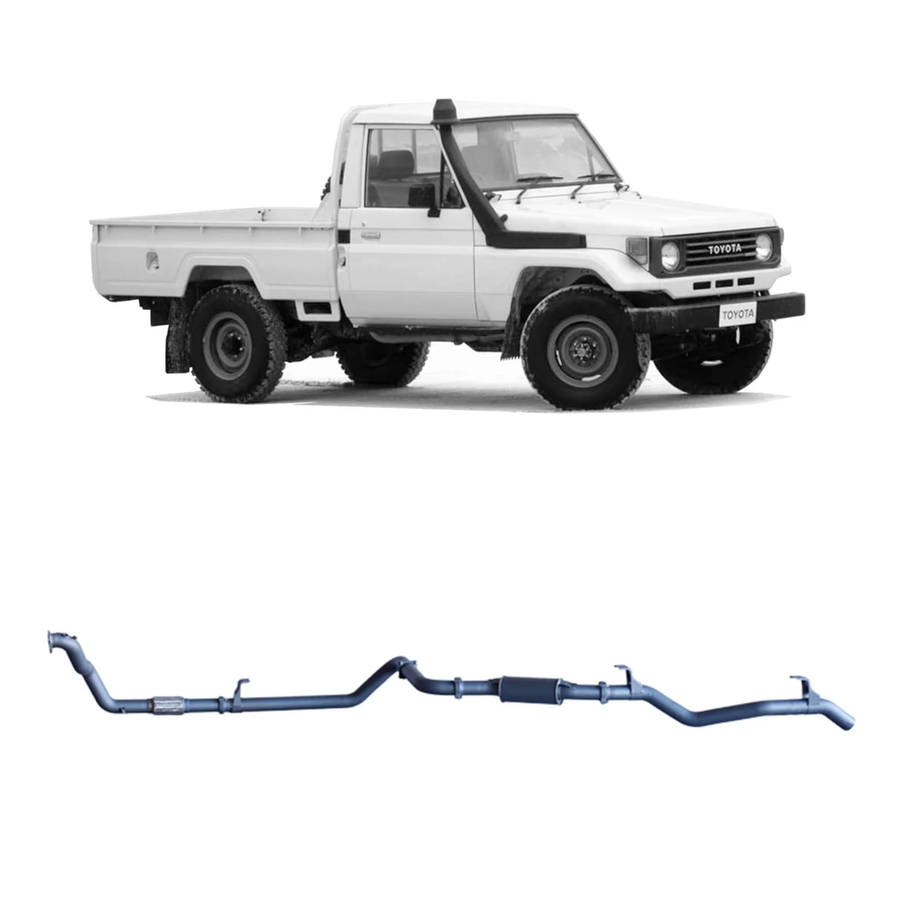 Redback - 4x4 Extreme Duty Exhaust for Toyota Landcruiser 75/78 Series 4.2L 1HZ (01/1990 - 09/1999)