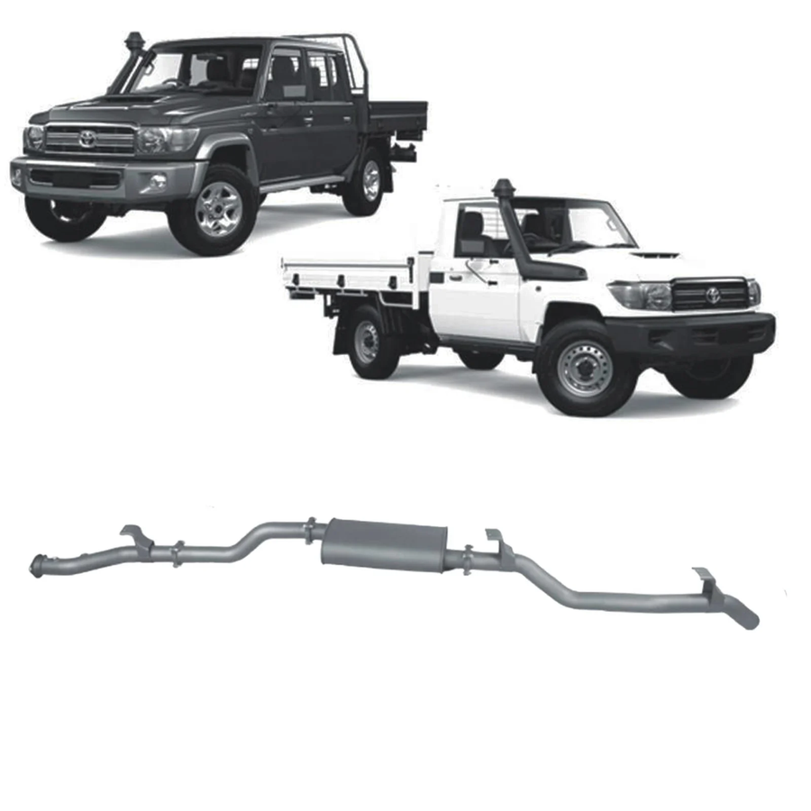 Redback - 4x4 Extreme Duty Exhaust for Toyota Landcruiser 79 Series Single and Double Cab (11/2016 - on)