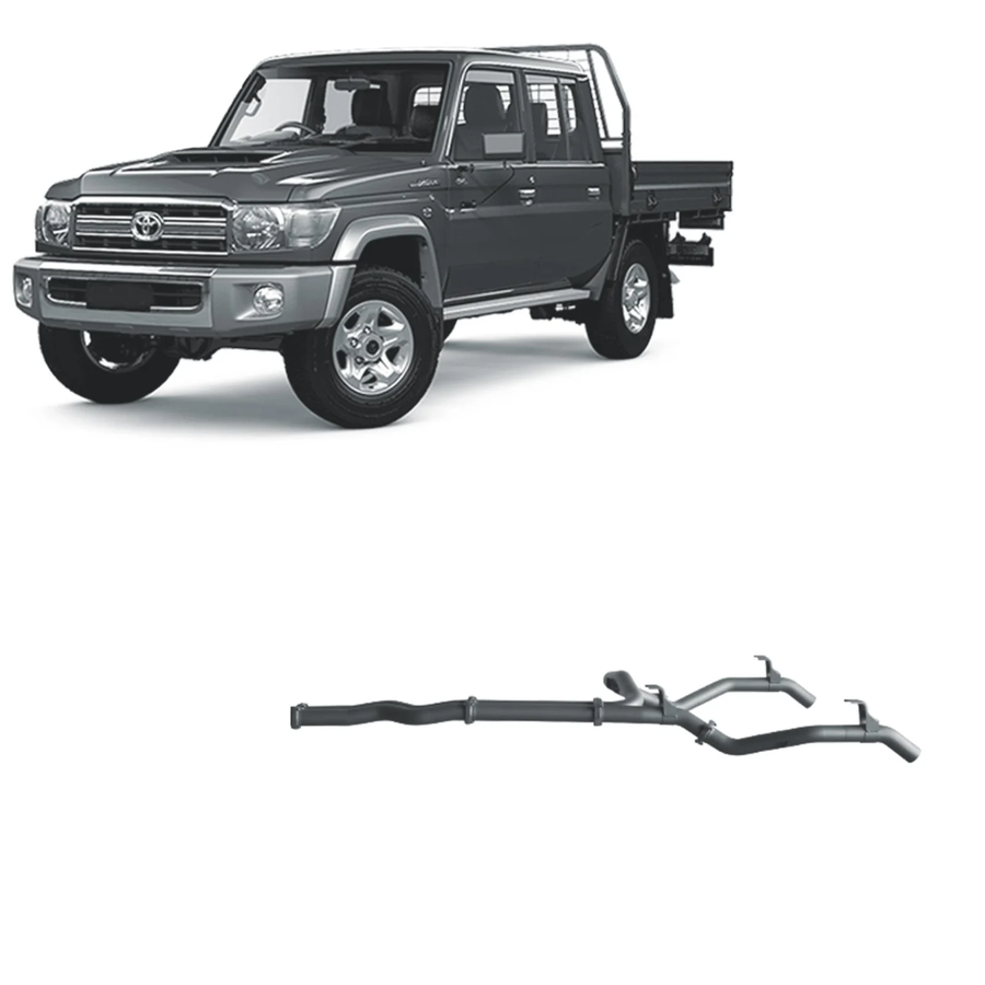 Redback - 4x4 Extreme Duty Twin Exhaust for Toyota Landcruiser 79 Series Single and Double Cab (11/2016 - on)