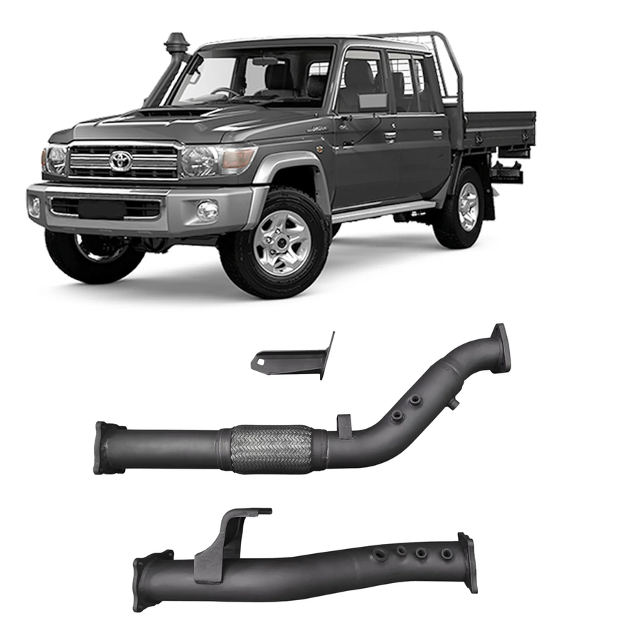 Redback - 4x4 Extreme Duty Exhaust DPF Adapter Kit for Toyota Landcruiser 76 Series Wagon, 79 Series Single and Double Cab (11/2016 - on)