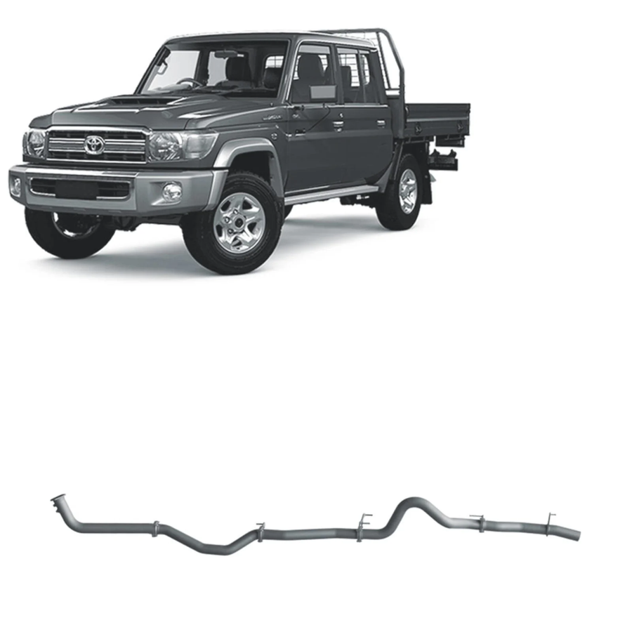 Redback - 4x4 Extreme Duty Exhaust for Toyota Landcruiser 79 Series with Auxiliary Fuel Tank (11/2016 onwards)