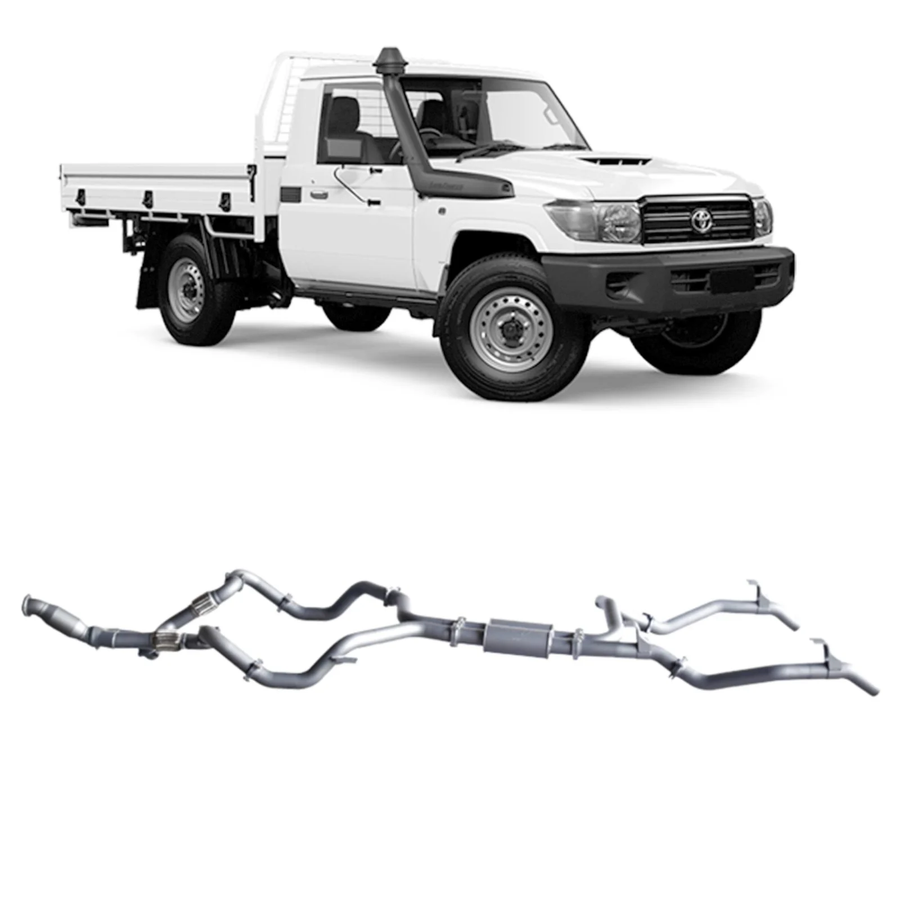 Redback - 4x4 Extreme Duty Twin Exhaust for Toyota Landcruiser 79 Series Single Cab (03/2007 - 10/2016)