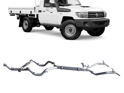 Redback - 4x4 Extreme Duty Twin Exhaust for Toyota Landcruiser 79 Series Double Cab (10/2012 - 10/2016)