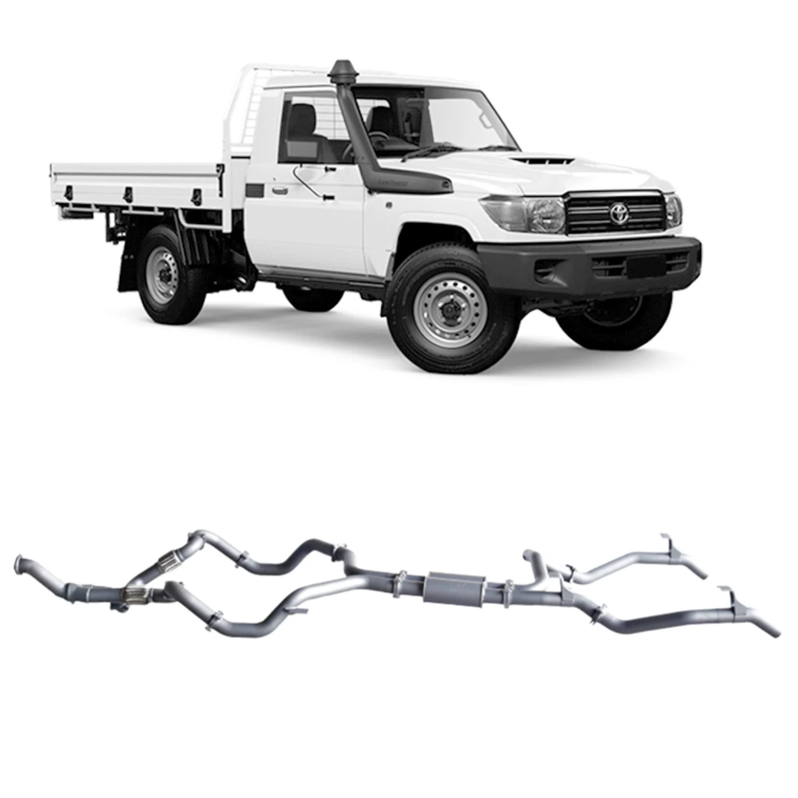 Redback - 4x4 Extreme Duty Twin Exhaust for Toyota Landcruiser 79 Series Single Cab (03/2007 - 10/2016)