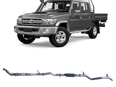 Redback - 4x4 Extreme Duty Exhaust for Toyota Landcruiser 79 Series Double Cab with Auxiliary Fuel Tank (01/2012 - 10/2016)