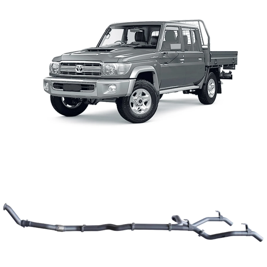 Redback - 4x4 Extreme Duty Twin Exhaust for Toyota Landcruiser 79 Series Double Cab (10/2012 - 10/2016)
