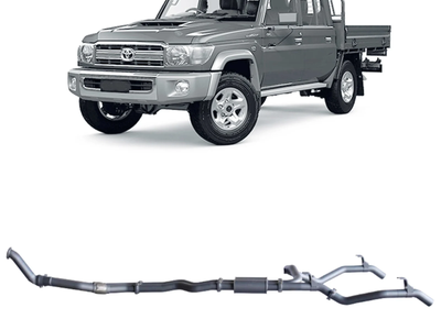 Redback - 4x4 Extreme Duty Twin Exhaust for Toyota Landcruiser 79 Series Double Cab (10/2012 - 10/2016)