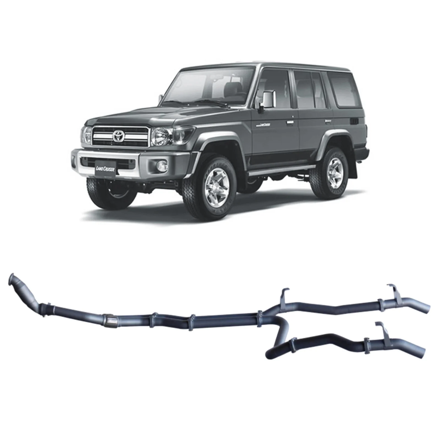 Redback - 4x4 Extreme Duty Twin Exhaust for Toyota 76 Series Landcruiser (03/2007 - 10/2016)
