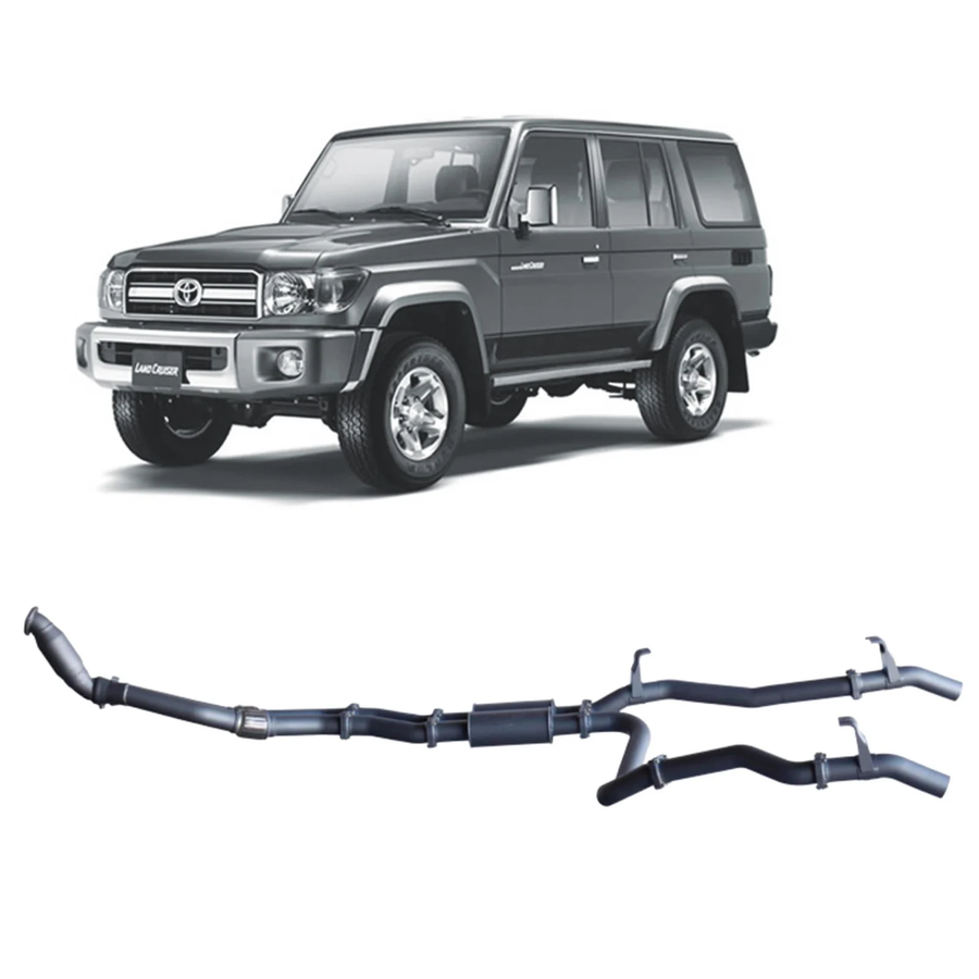 Redback - 4x4 Extreme Duty Twin Exhaust for Toyota 76 Series Landcruiser (03/2007 - 10/2016)